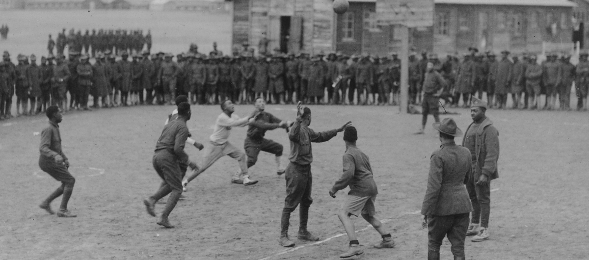 369th Infantry playing basketball