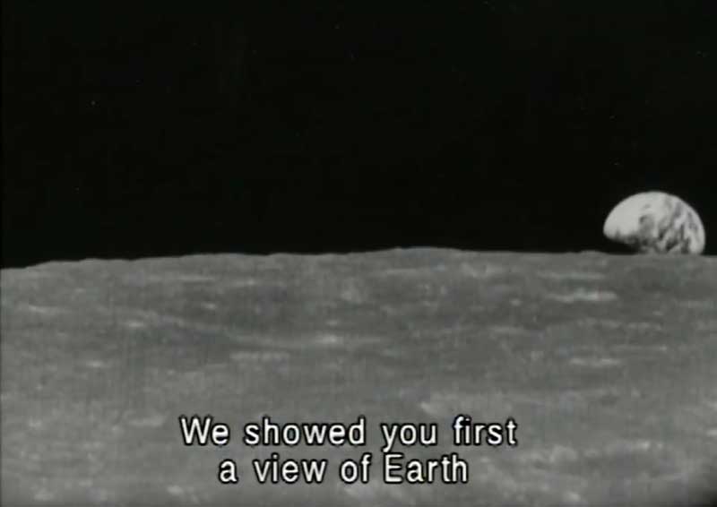 View of Earth from the Moon aboard Apollo 8