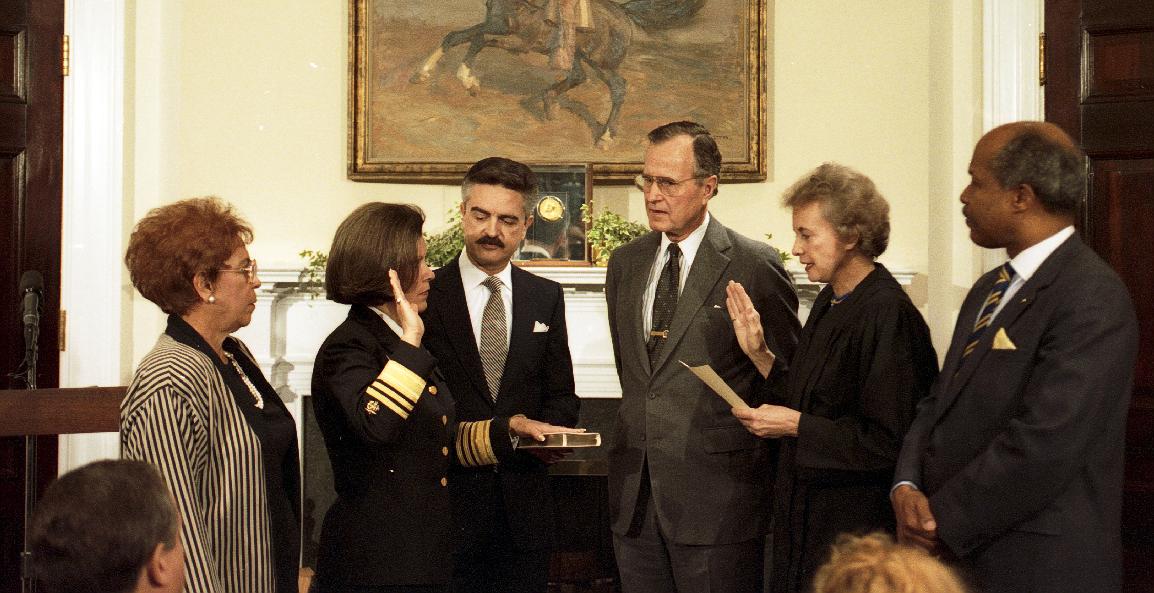 Swearing-in ceremony for first female Surgeon General Antonia Novello