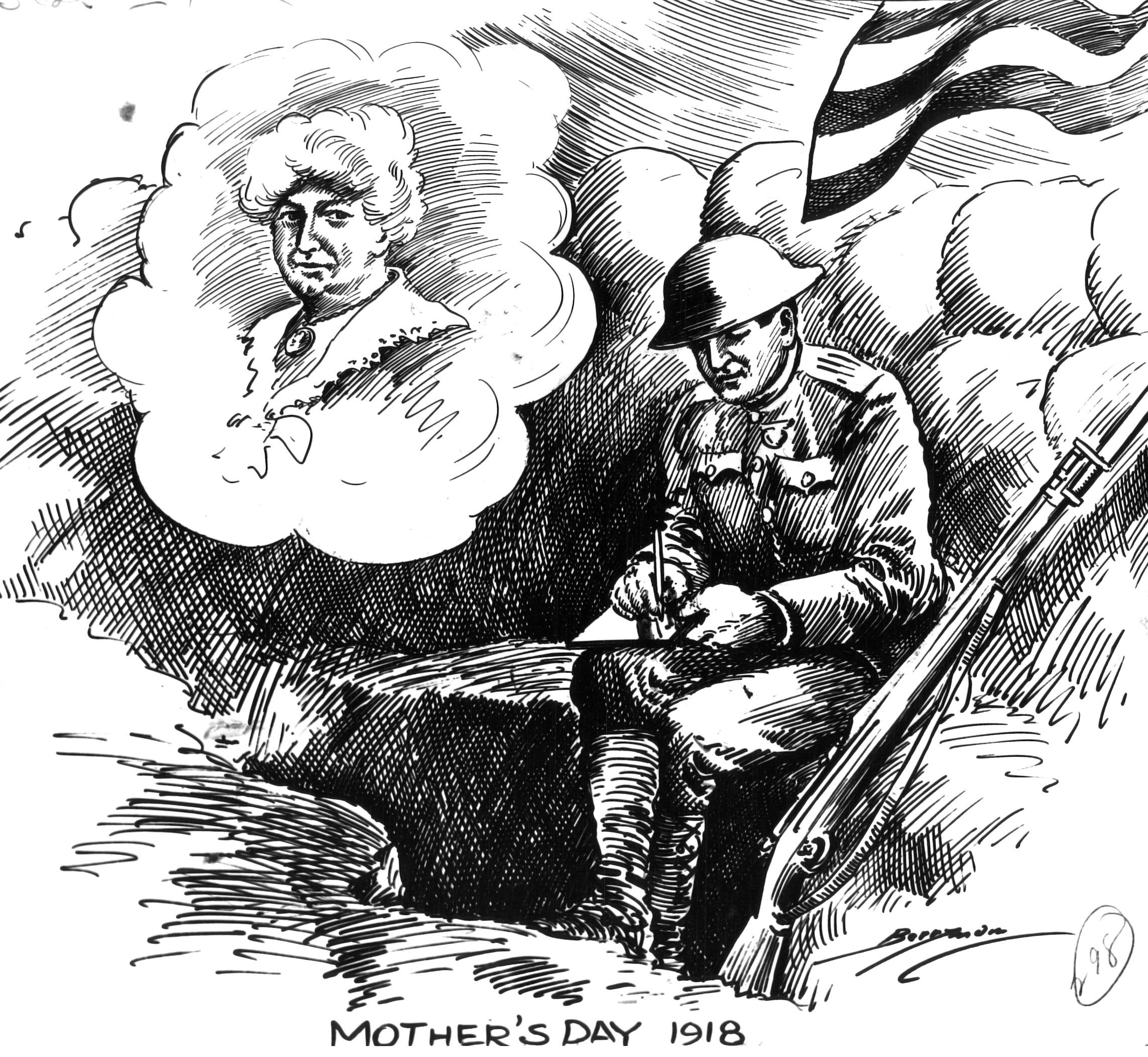 Clifford Berryman illustration, Mother’s Day, May 12, 1918