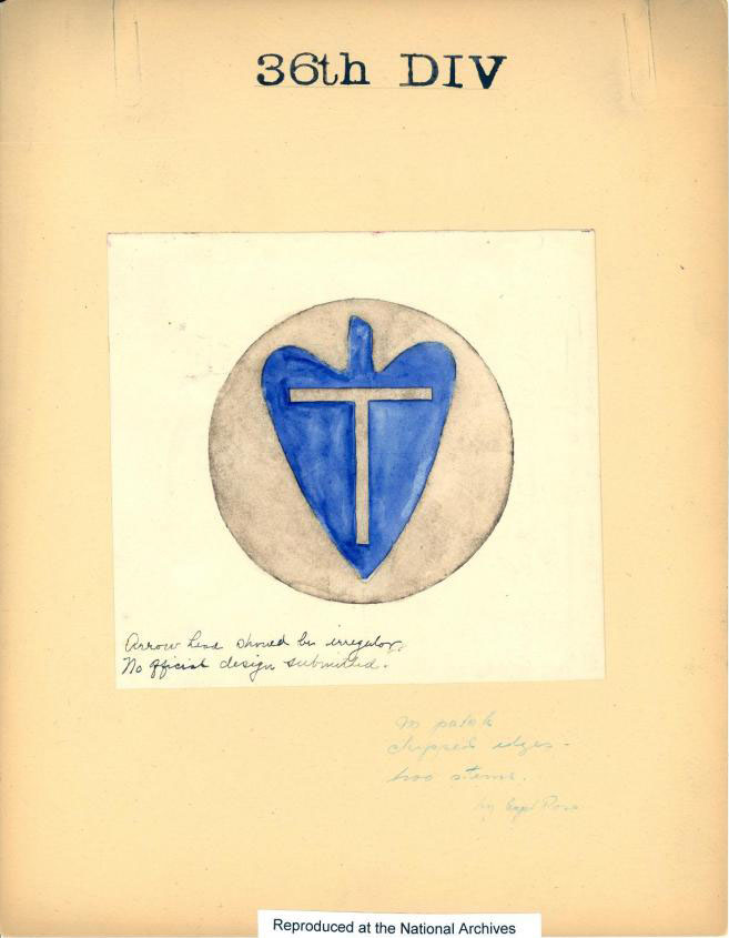 Drawing of 36th Division Insignia