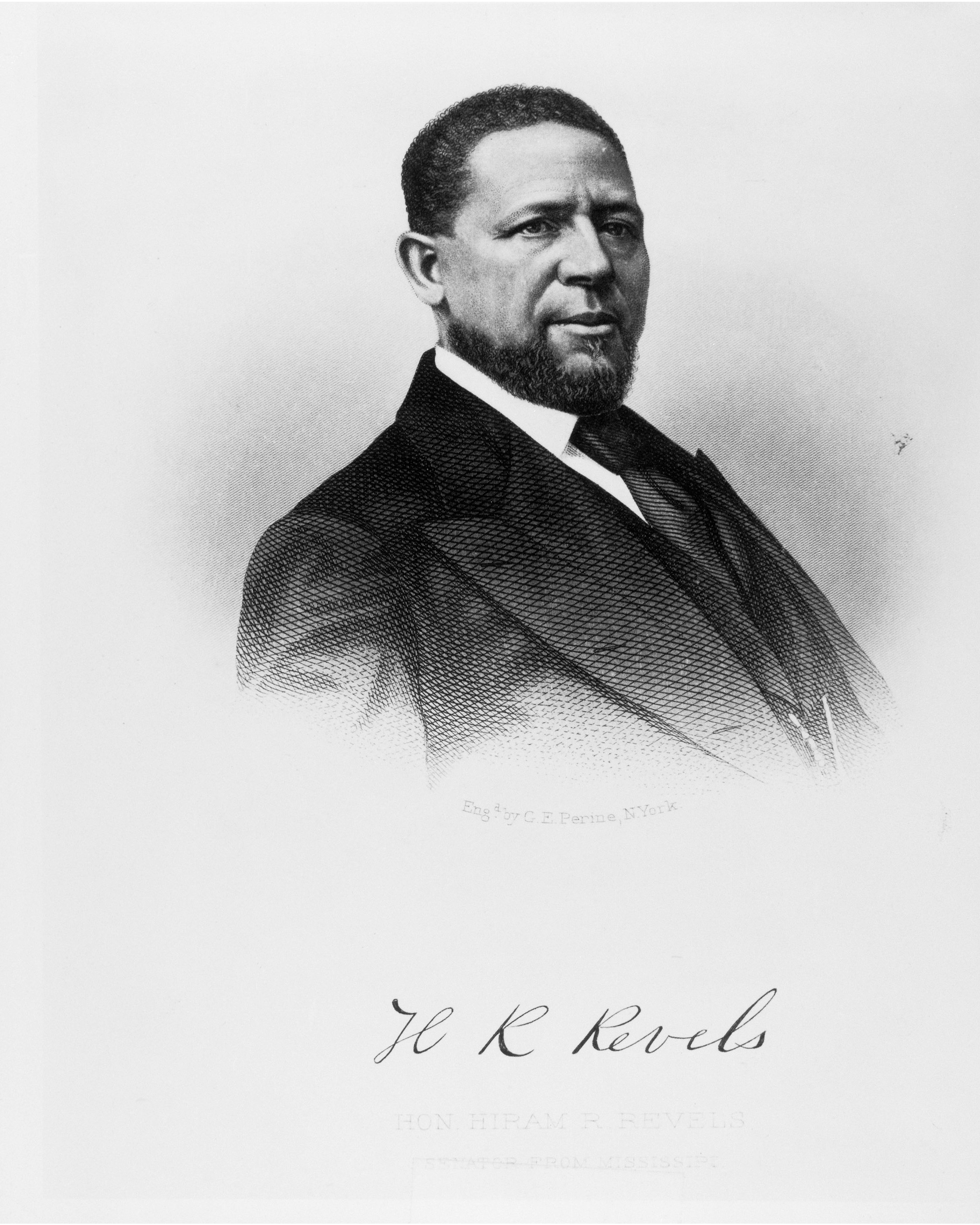 Photograph of First African-American Senator Hiram Revels