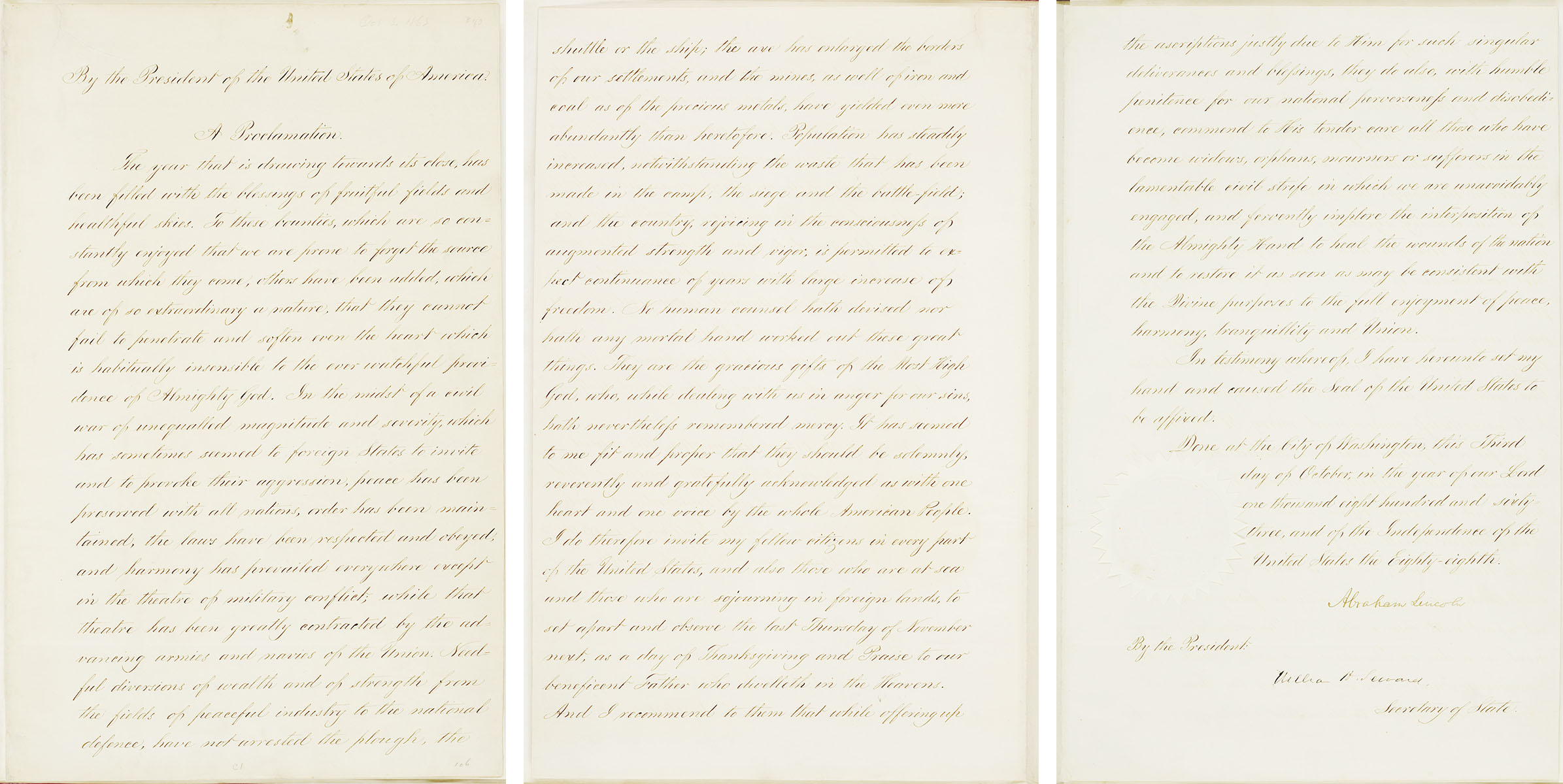President Lincoln's Thanksgiving Day Proclamation