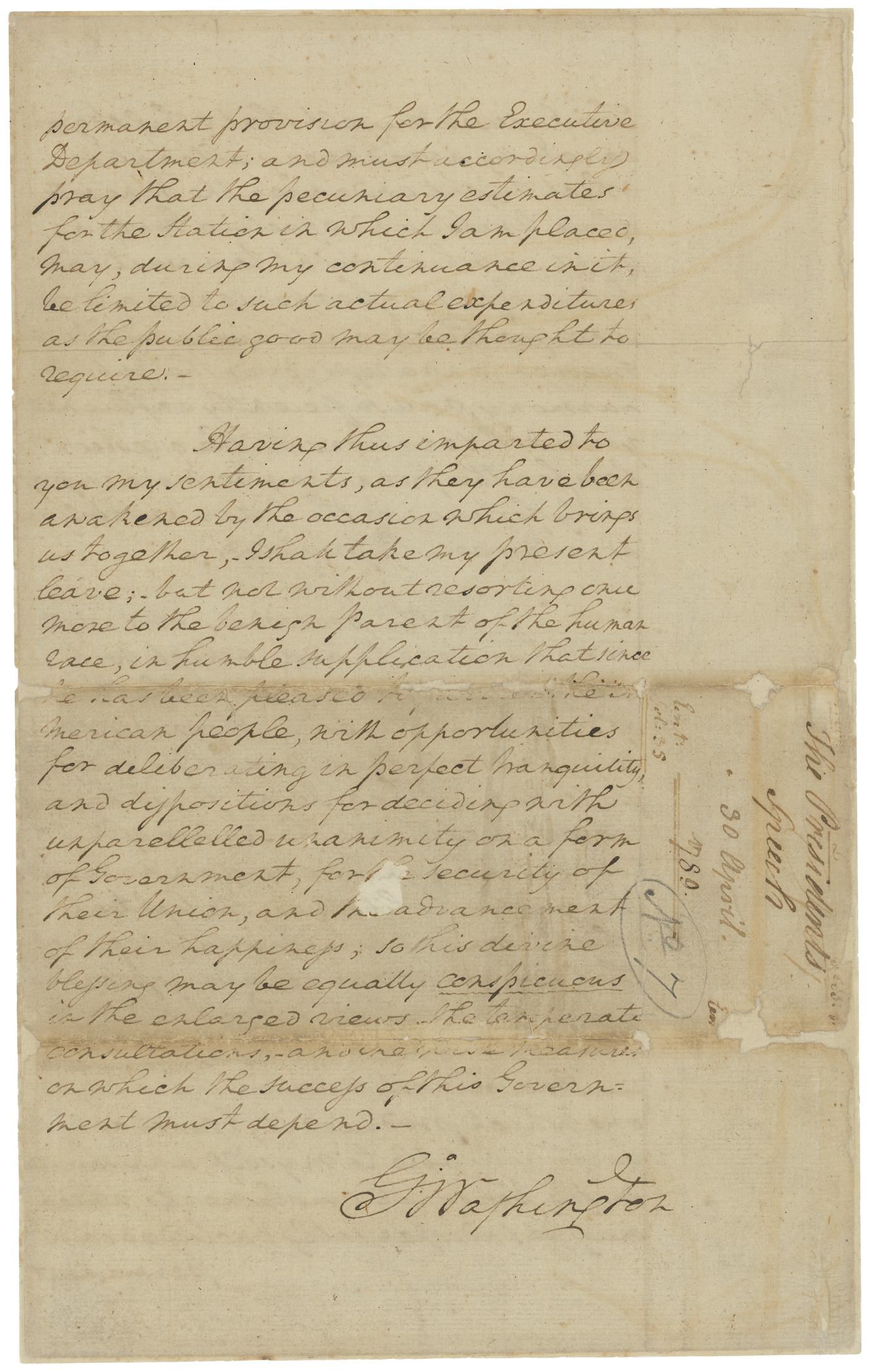 George Washington's Inaugural Address, page 8