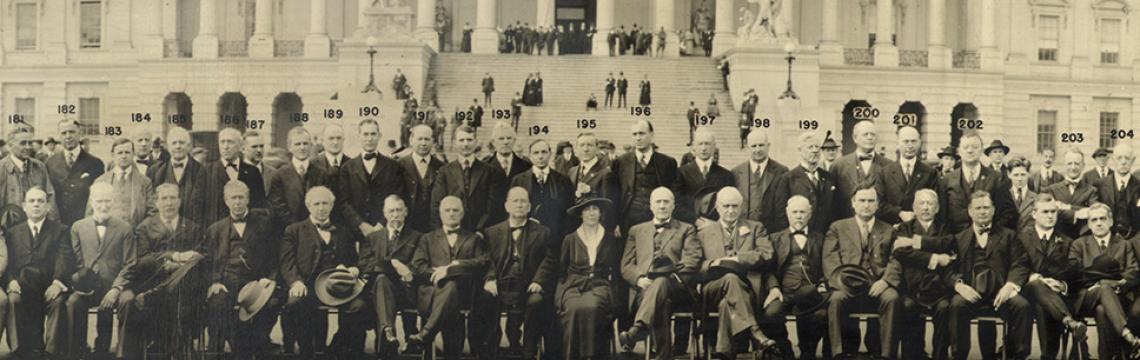 Group portrait of 65th congress, 1917-1919 (detail)