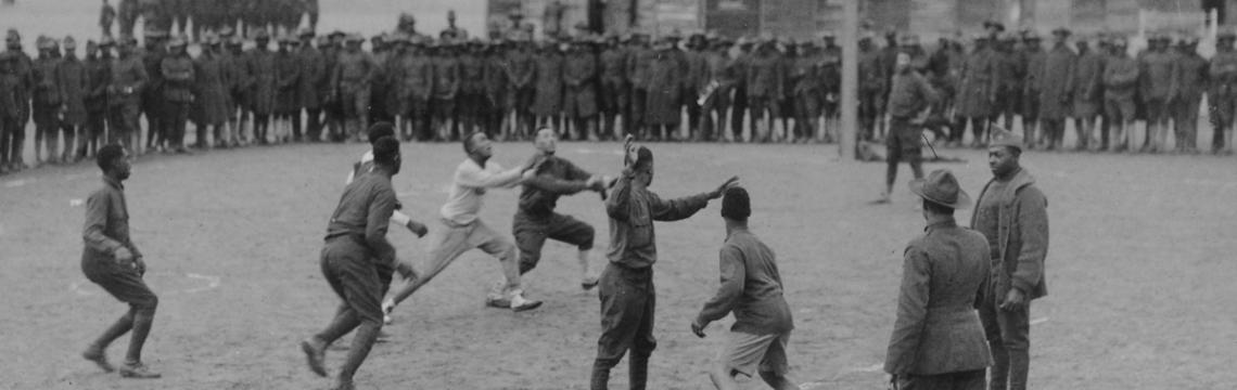 369th Infantry playing basketball