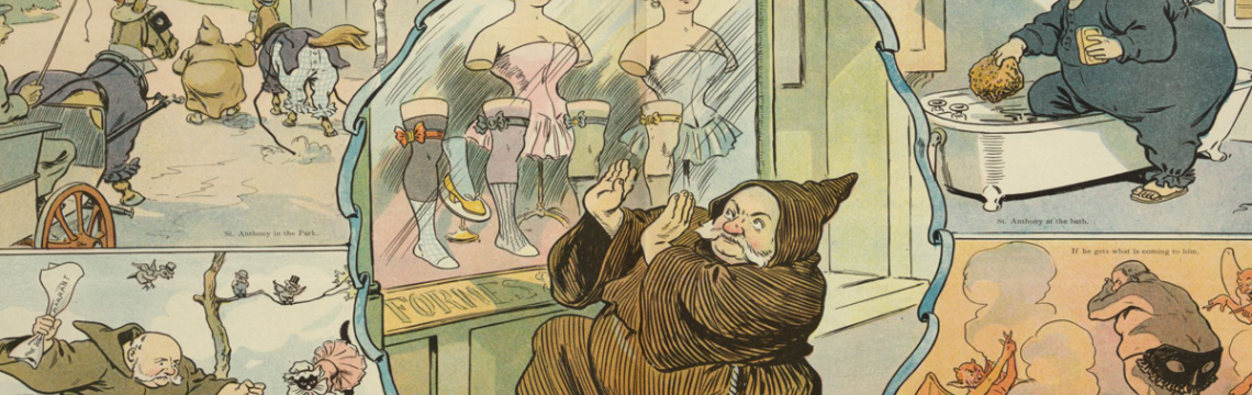 Vignette of "St. Anthony Comstock, the Village Nuisance" (detail)
